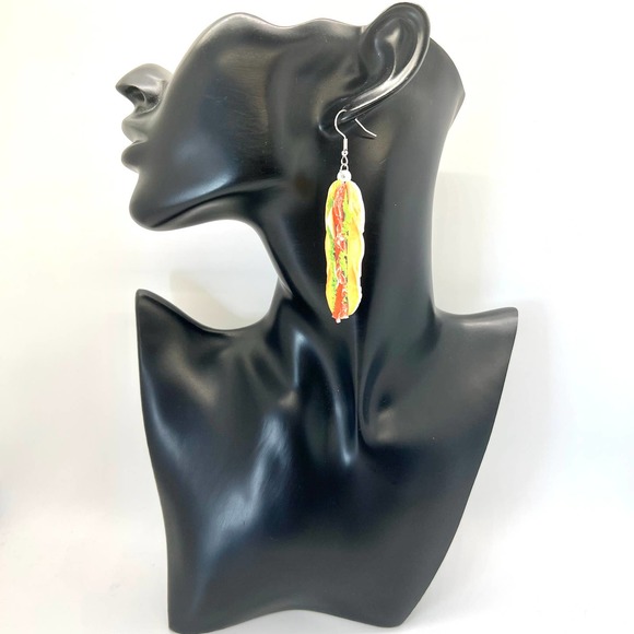 Hoagie Sub Sandwich Earrings - Cookout Earrings - Bartender Earrings Accessories - Picture 6 of 8